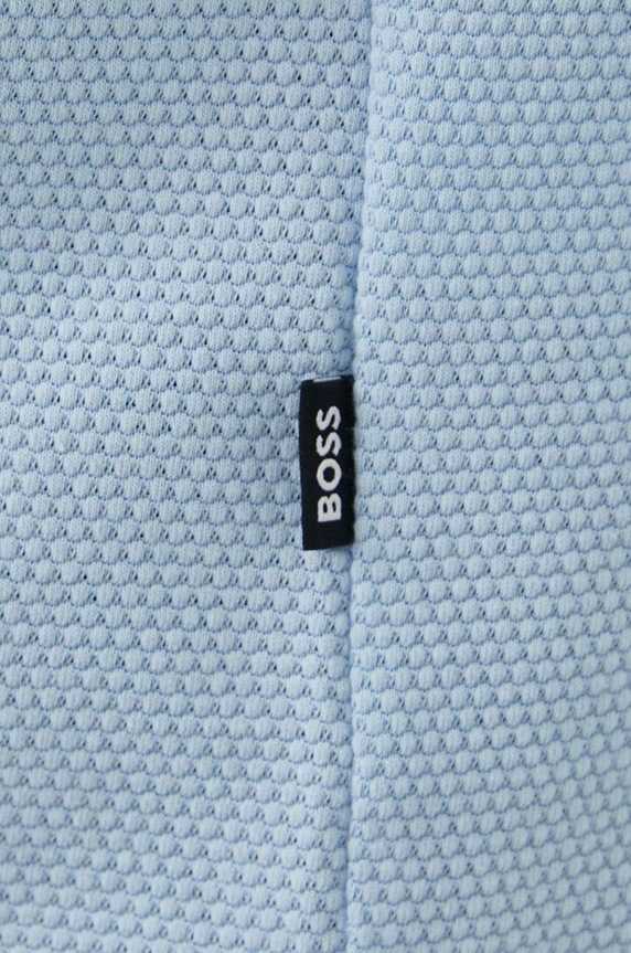BOSS T-shirt męski z bawełną Tiburt 240 50452680 niebieski