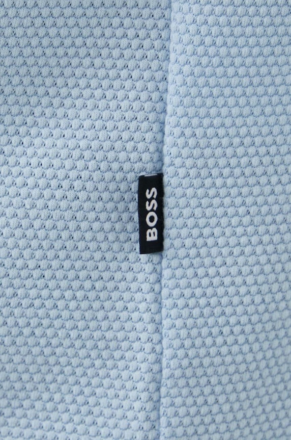 BOSS T-shirt męski z bawełną Tiburt 240 50452680 niebieski