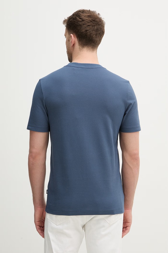 Îmbrăcăminte BOSS tricou bărbătesc cu bumbac Tiburt 240 50452680 bleumarin