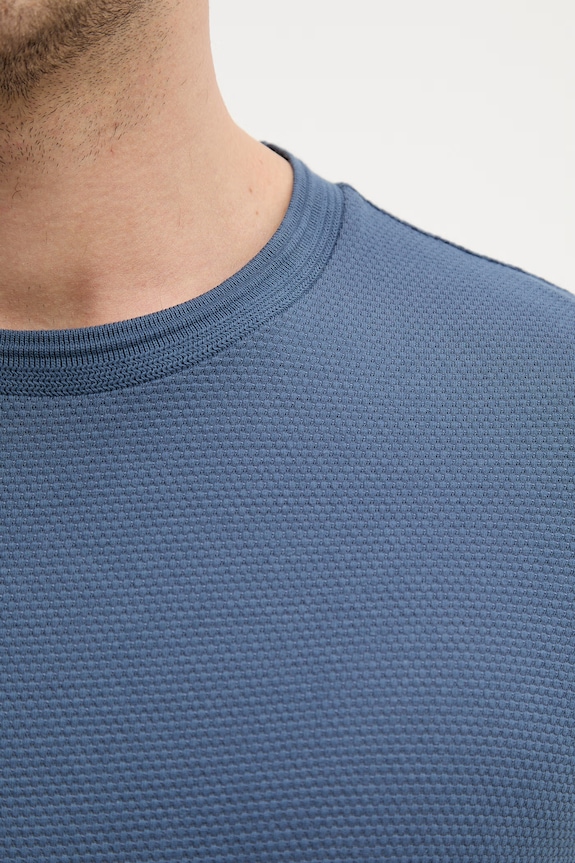BOSS tricou bărbătesc cu bumbac Tiburt 240 50452680 bleumarin