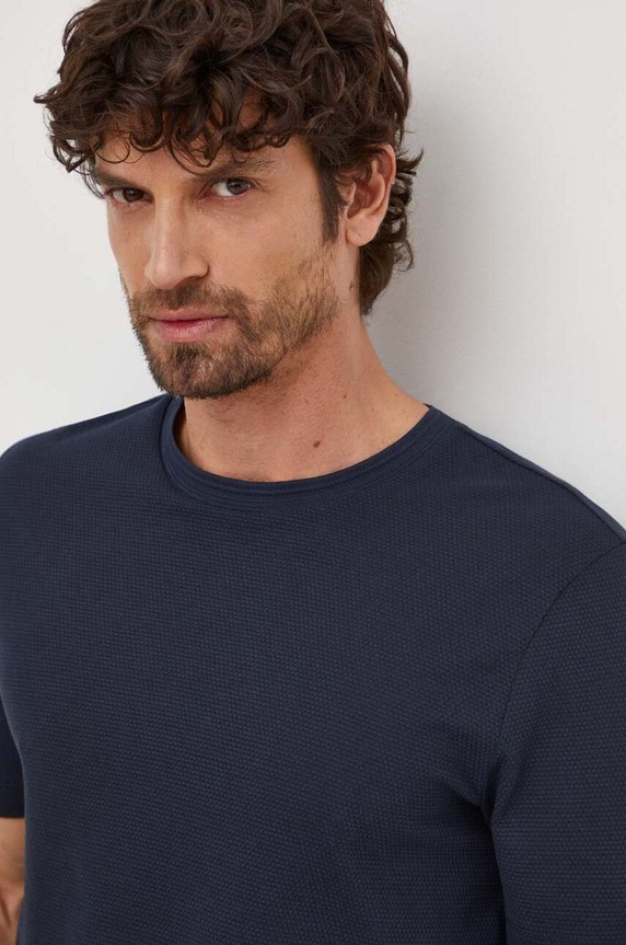 BOSS tricou bărbătesc din bumbac Tiburt 240 uni bleumarin 50452680