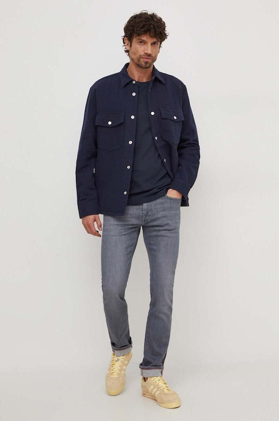 BOSS tricou bărbătesc din bumbac Tiburt 240 50452680 bleumarin AA00