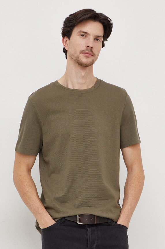 BOSS tricou bărbătesc cu bumbac Tiburt 240 uni verde 50452680