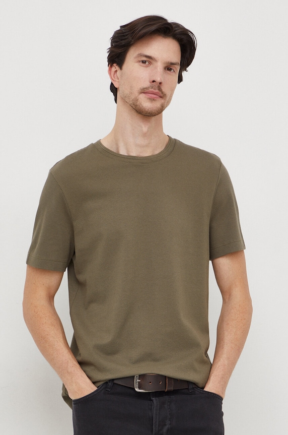 BOSS tricou bărbătesc cu bumbac Tiburt 240 uni verde 50452680