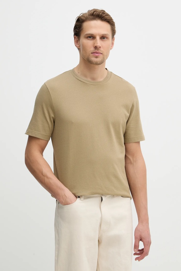 BOSS tricou bărbătesc din bumbac Tiburt 240 bej 50452680
