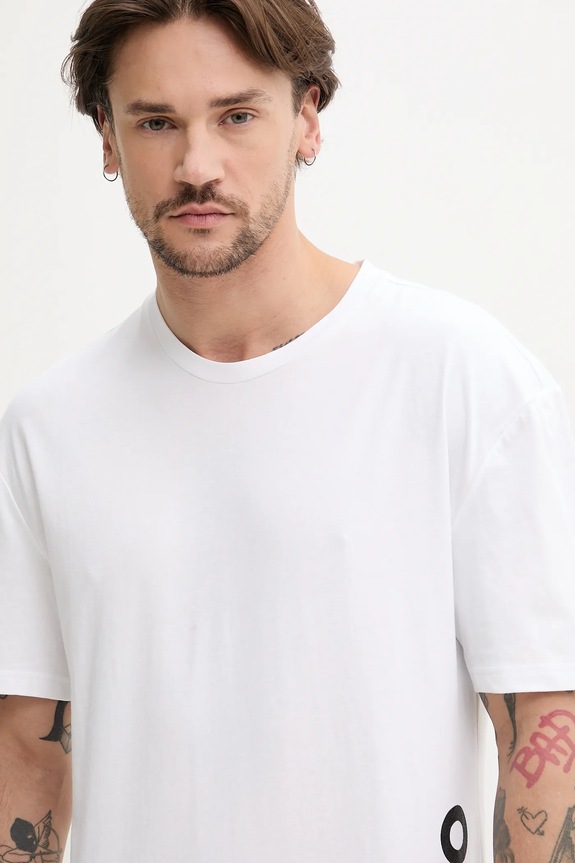Oblečenie Plážové tričko HUGO T-SHIRT RN RELAXED 50493727 biela