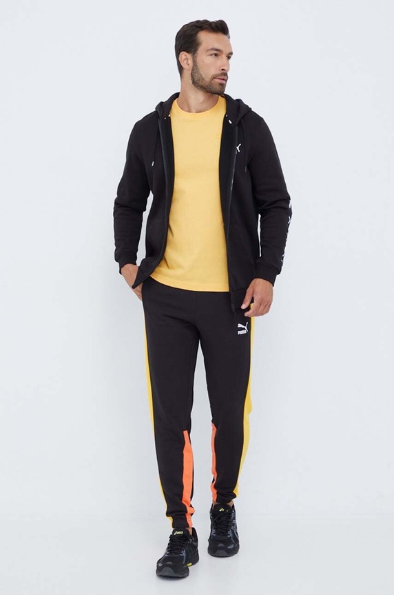 Champion t-shirt bawełniany 218496 pomarańczowy AW23