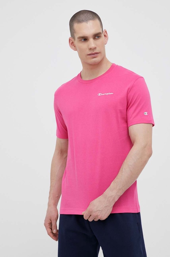 Ρούχα Βαμβακερό μπλουζάκι Champion 218550 ροζ