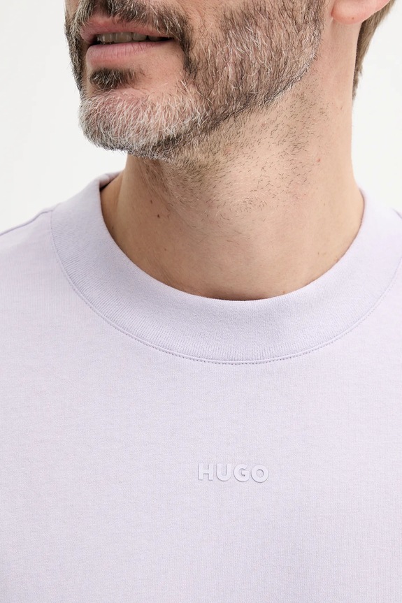 HUGO tričko pánske bavlnené Dapolino 50488330 fialová
