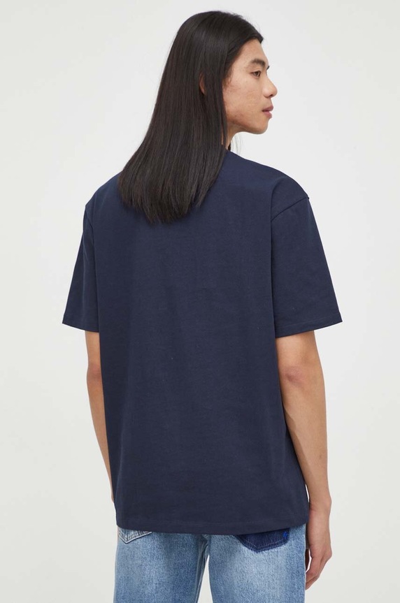 Ruházat HUGO T-shirt férfi pamut Dapolino 50488330 sötétkék