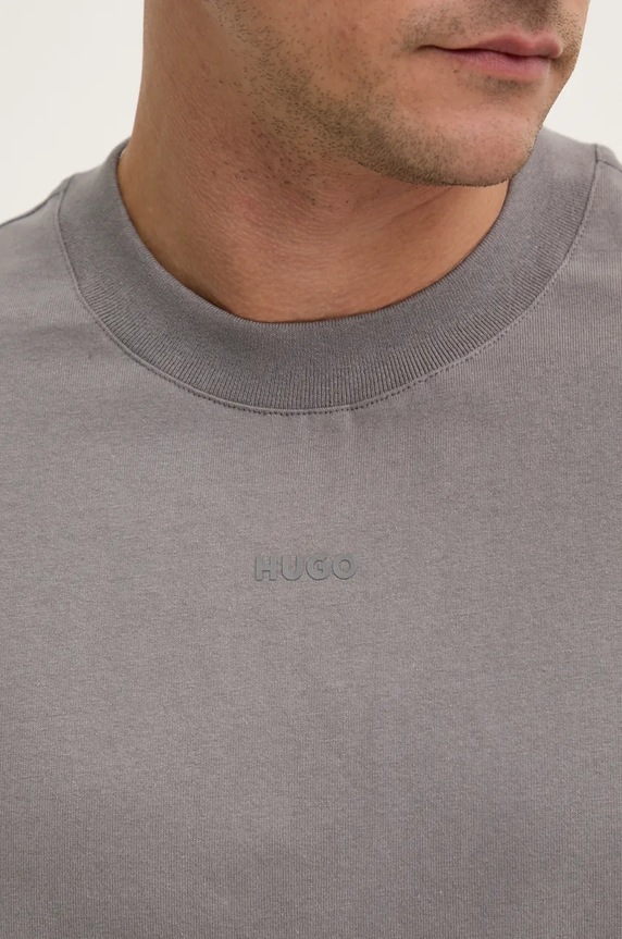 HUGO tričko pánské bavlněné Dapolino 50488330 šedá