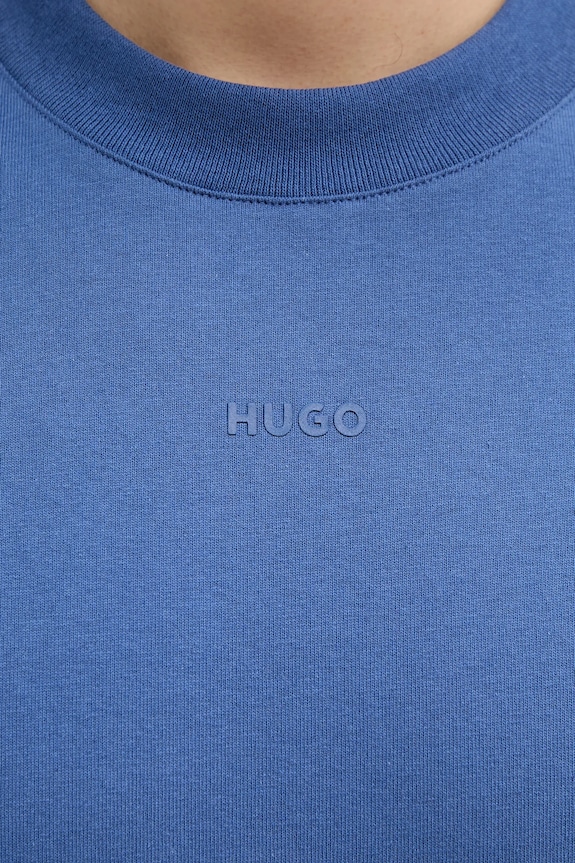 HUGO футболка для мужчин из хлопка Dapolino 50488330 голубой