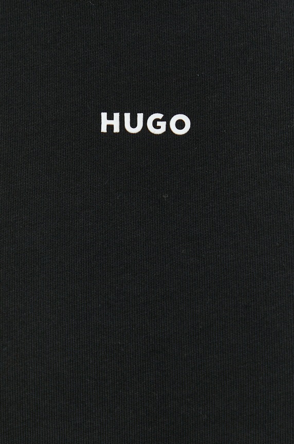 HUGO T-shirt męski bawełniany Dapolino 50488330 czarny