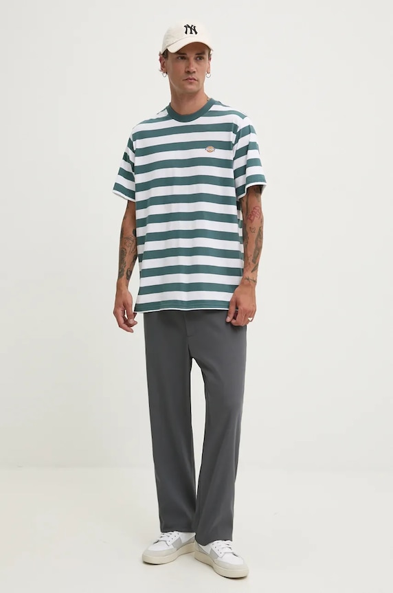 Bavlněné tričko Dickies DK0A4Y8YAF01 zelená AW24