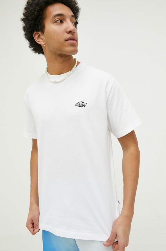 Βαμβακερό μπλουζάκι Dickies λευκό DK0A4YAIWHX1