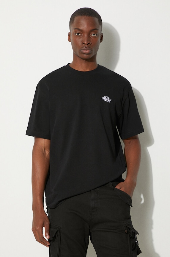 Bavlněné tričko Dickies relaxed černá DK0A4YAIBLK1