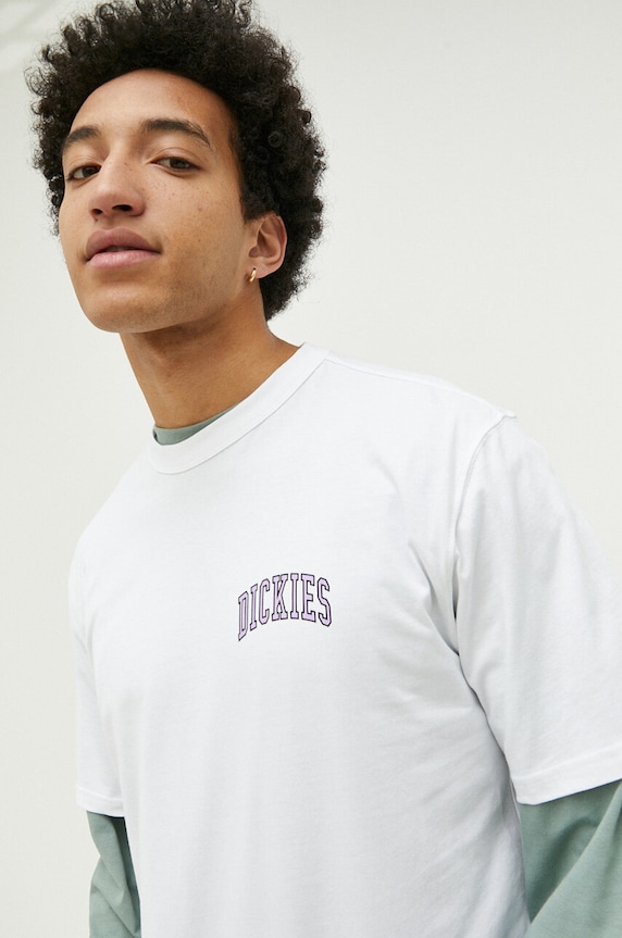 Bavlněné tričko Dickies bílá DK0A4Y8OWHX1