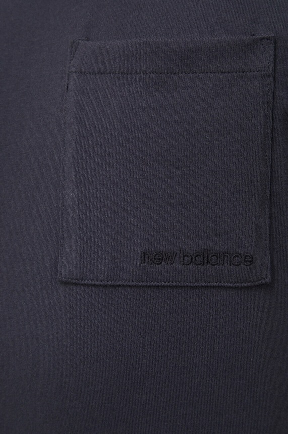 Bavlněné tričko New Balance MT23567PHM černá