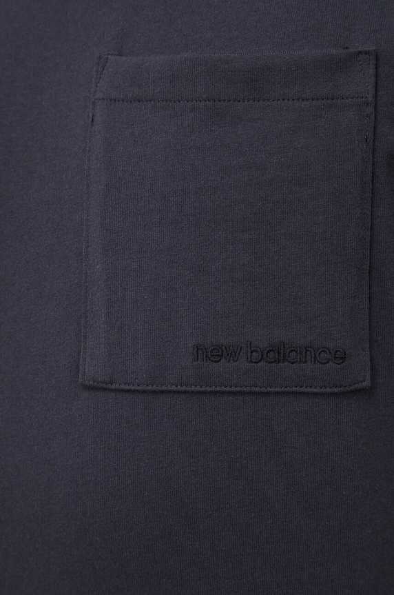 Bavlněné tričko New Balance MT23567PHM černá