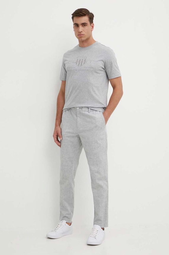 Gant pamut póló 2003140 szürke SS25