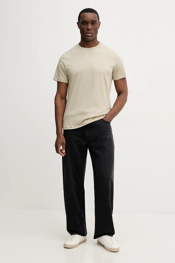 Bavlněné tričko Michael Kors CF15FJ2C93 béžová SS26