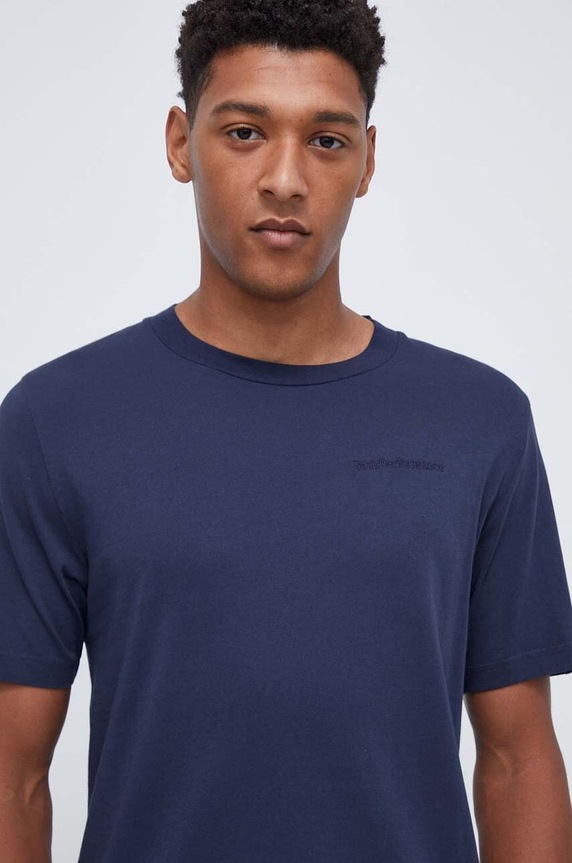 Peak Performance t-shirt bawełniany granatowy G78908
