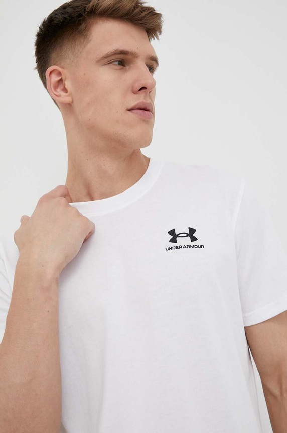 Tréningové tričko Under Armour Logo Embroidered biela 1373997