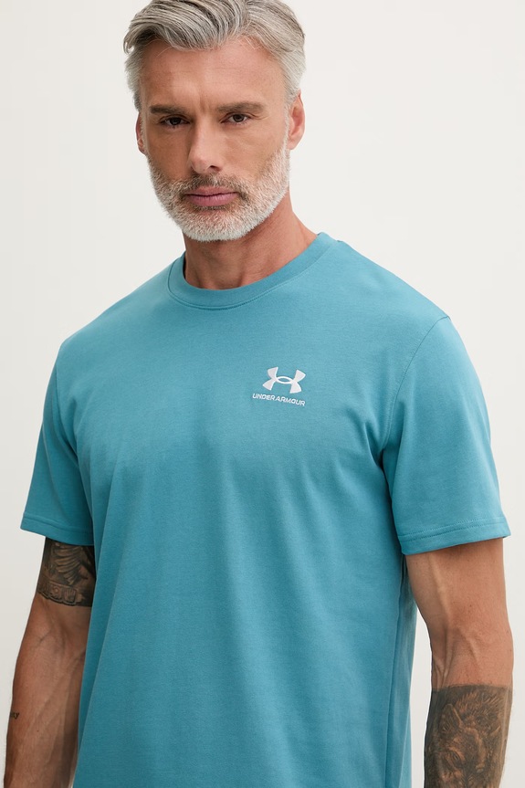 Under Armour t-shirt γυμναστικής Ανδρικό UA LOGO EMB HEAVYWEIGHT τιρκουάζ 1373997