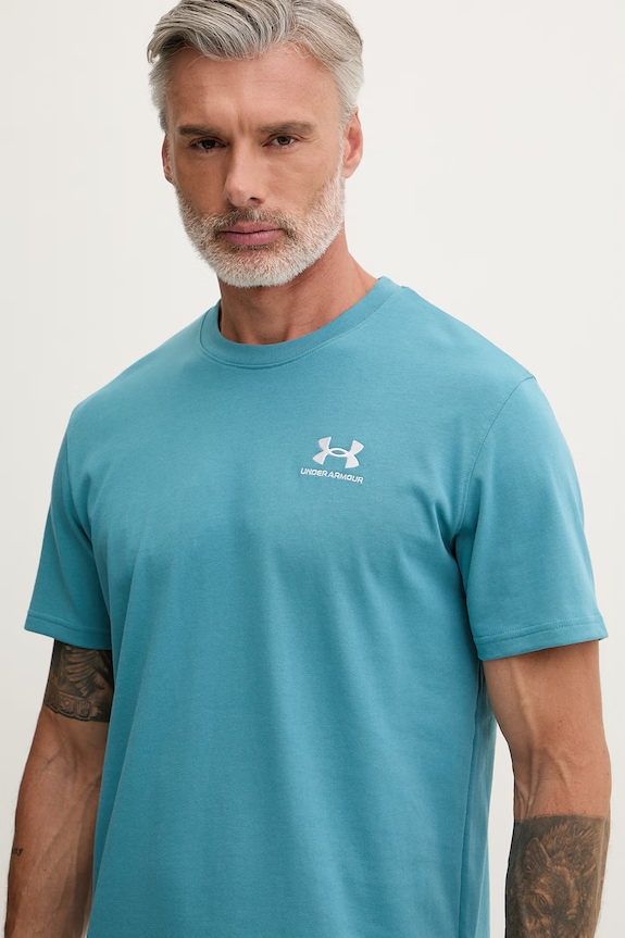 Under Armour t-shirt γυμναστικής Ανδρικό UA LOGO EMB HEAVYWEIGHT τιρκουάζ 1373997