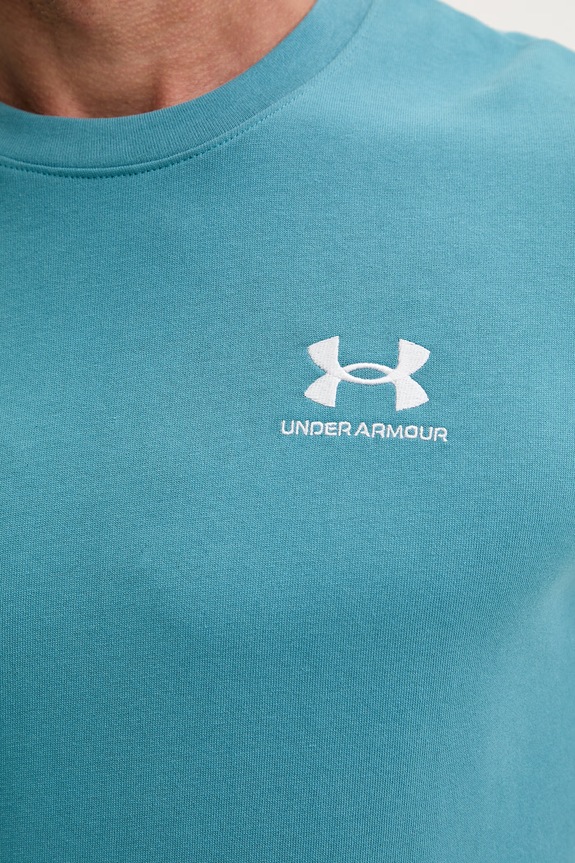 Under Armour t-shirt γυμναστικής Ανδρικό UA LOGO EMB HEAVYWEIGHT 1373997 τιρκουάζ