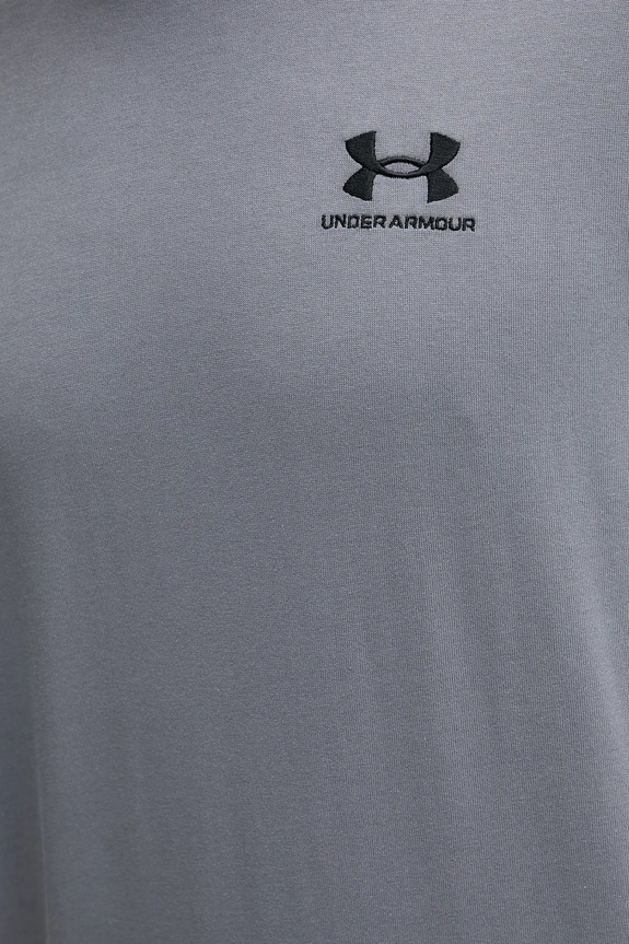 Under Armour tréningové tričko pánske UA LOGO EMB HEAVYWEIGHT 1373997 sivá
