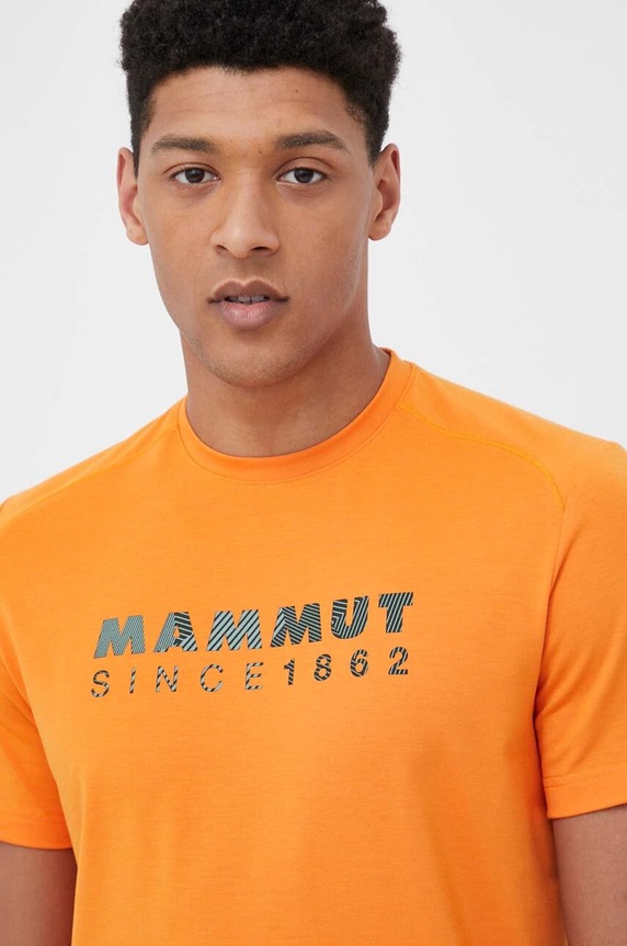 Mammut t-shirt sportowy Trovat Logo pomarańczowy 1017.05250