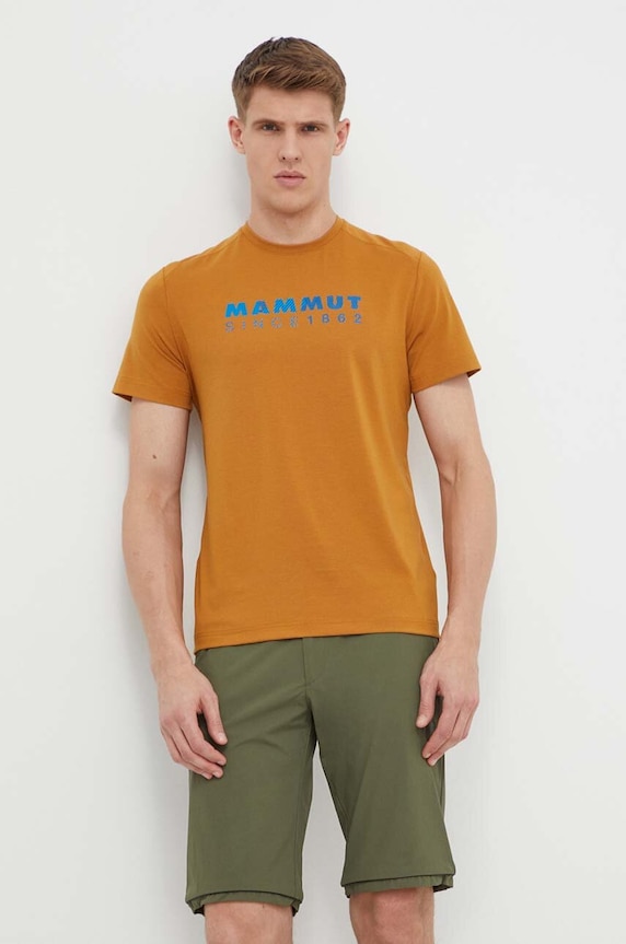 Αθλητικό μπλουζάκι Mammut Trovat Logo μπεζ 1017.05250