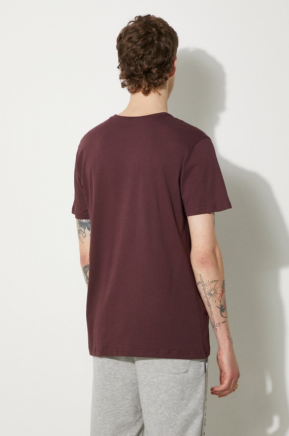 Хлопковая футболка Alpha Industries Basic T-Shirt 100501.21 бордо SS23