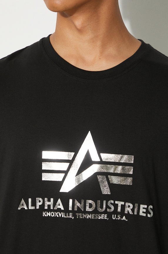 Alpha Industries tricou din bumbac Basic T-Shirt Foil Print 100501FP.530