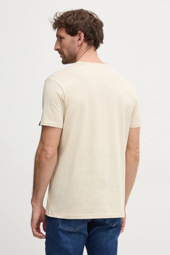 Ρούχα Βαμβακερό μπλουζάκι Alpha Industries 188505 μπεζ