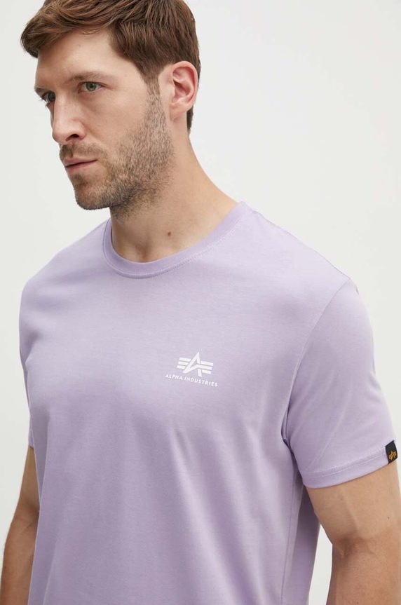Alpha Industries t-shirt in cotone sovrastampa violetto 188505