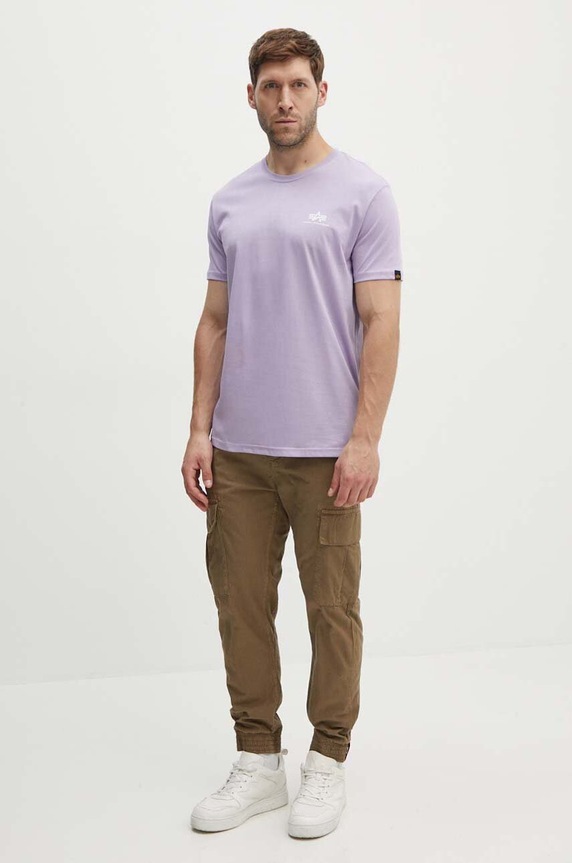 Alpha Industries t-shirt in cotone 188505 violetto SS26