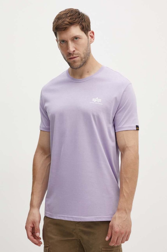 Alpha Industries t-shirt in cotone violetto 188505