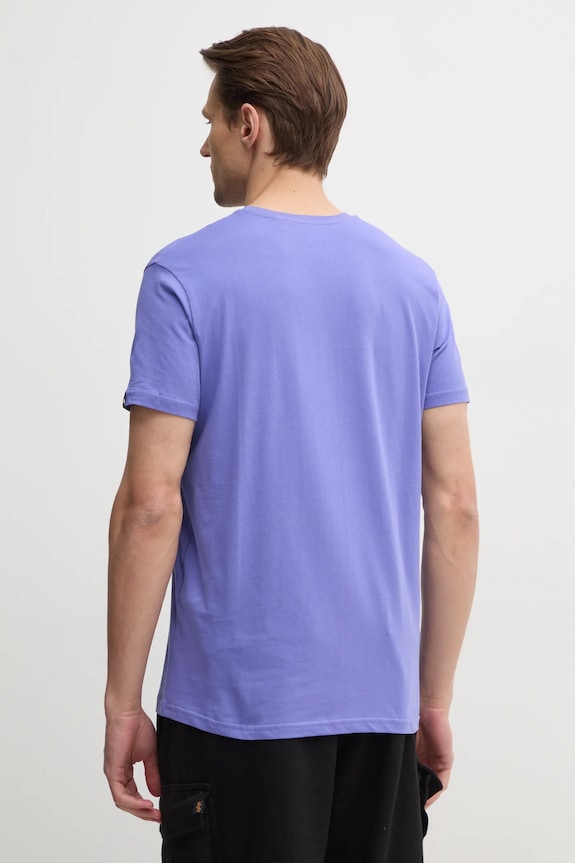 Хлопковая футболка Alpha Industries 188505 фиолетовой SS26