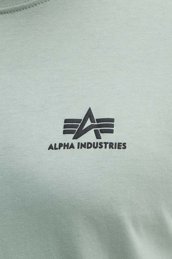 Βαμβακερό μπλουζάκι Alpha Industries 188505 πράσινο