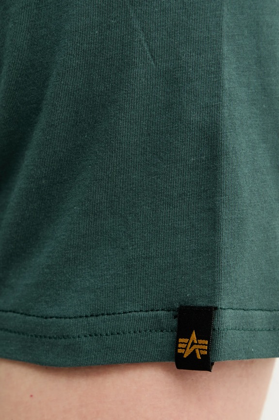 Хлопковая футболка Alpha Industries 188505 зелёный