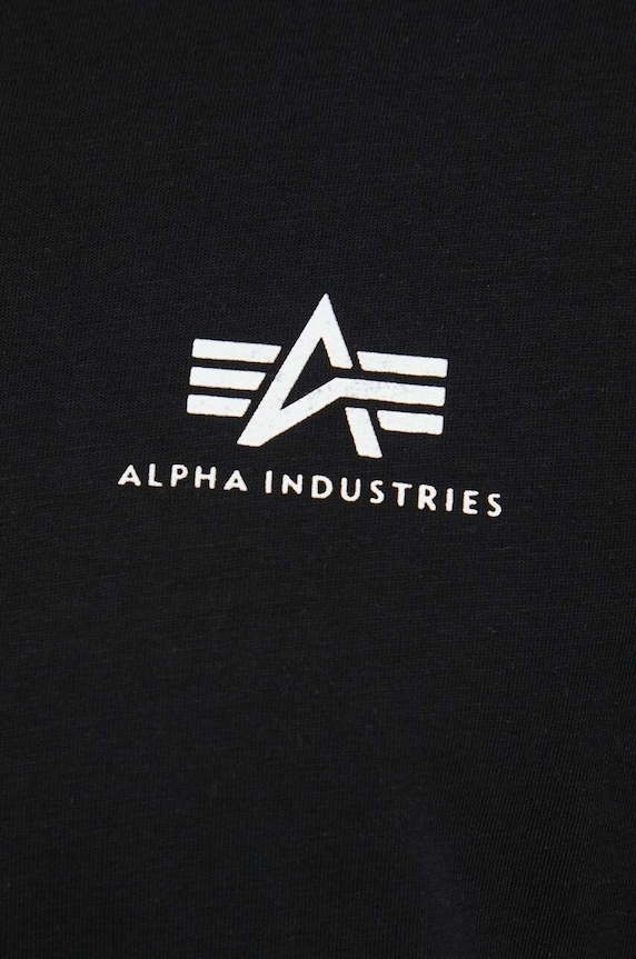 Pamučna majica Alpha Industries Basic T Small Logo 188505 crna