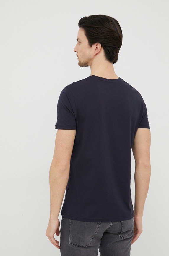Ruházat Alpha Industries pamut póló Basic T Small Logo 188505.07 sötétkék