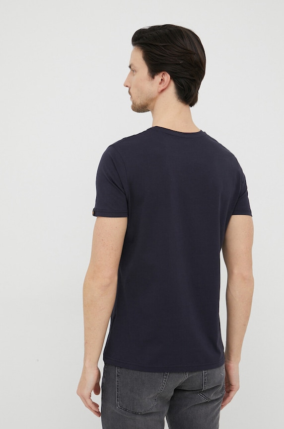 Ruházat Alpha Industries pamut póló Basic T Small Logo 188505.07 sötétkék