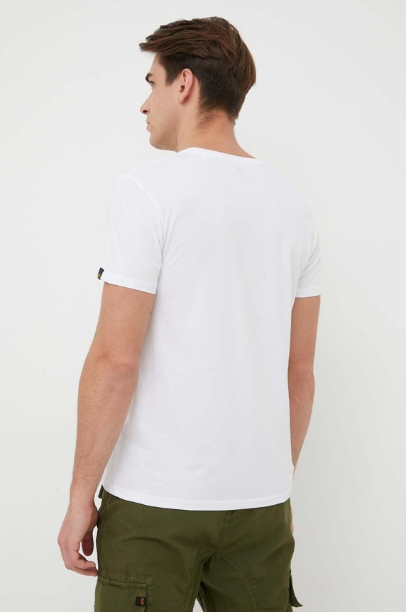 Oblečení Bavlněné tričko Alpha Industries Basic T Small Logo 188505.09 bílá