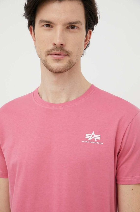 Alpha Industries pamut póló rózsaszín 188505.49