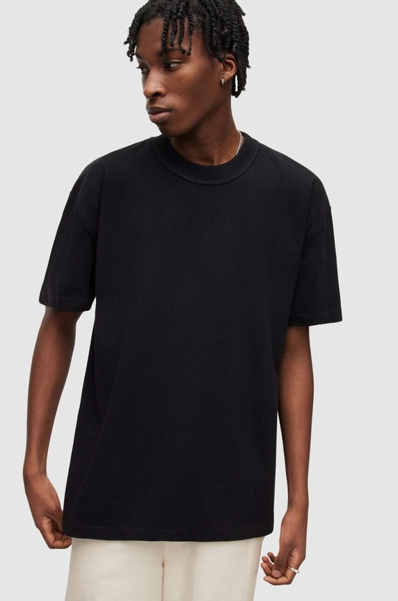 Odzież AllSaints t-shirt bawełniany ISAC SS CREW MD105V czarny