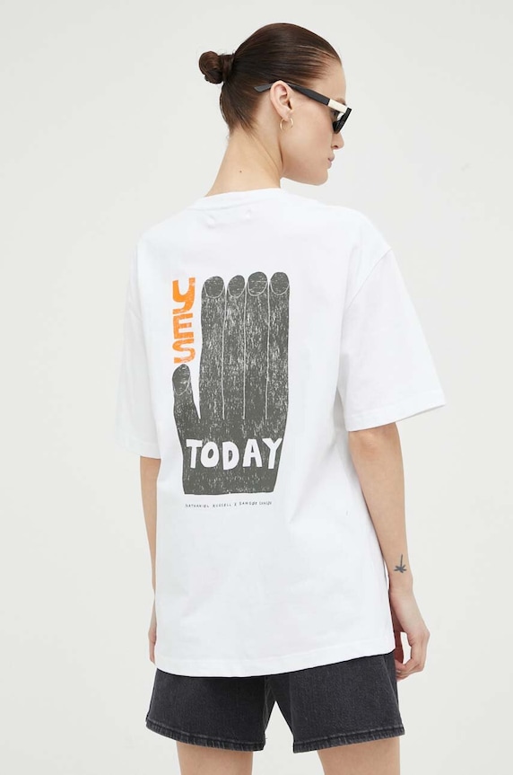 Odzież Samsoe Samsoe t-shirt bawełniany U23200002 biały
