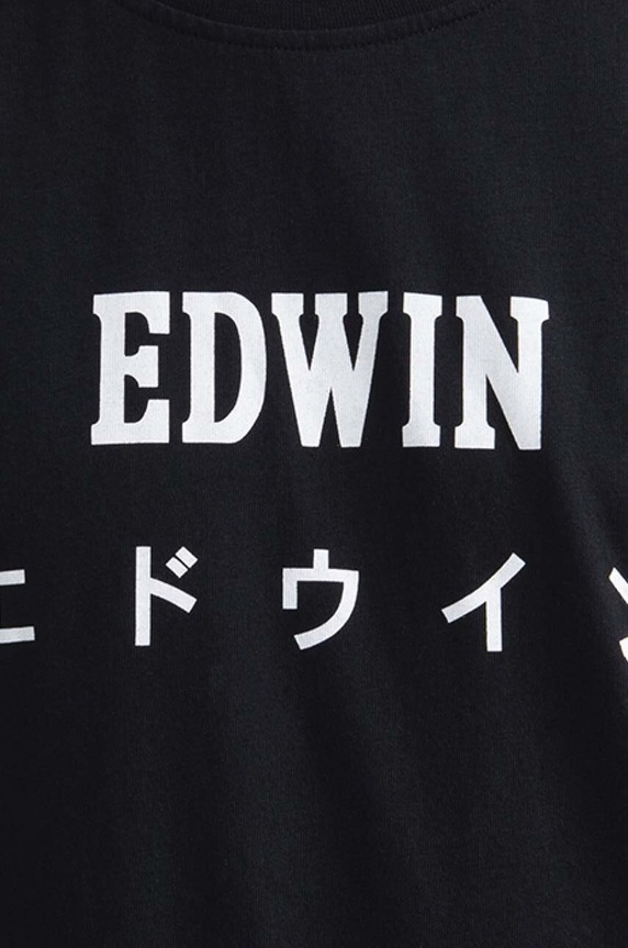 Edwin cotton T-shirt Single black I025018.8967